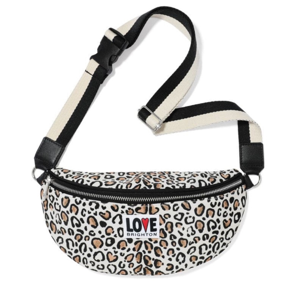 Brighton NEW with Tag Wild Cat Belt Bag Leopard Print Fanny Pack Belt Bag NWT